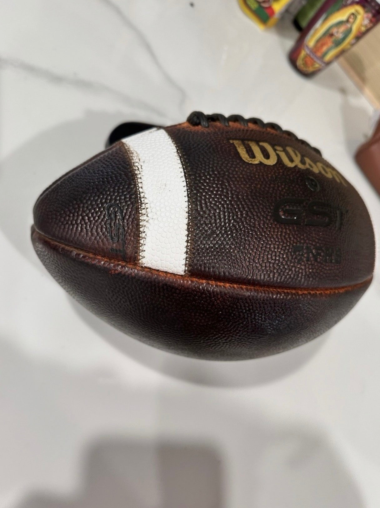New!! Game Prepped & Tacked Wilson GST Football (Gio’s football Co Logo)