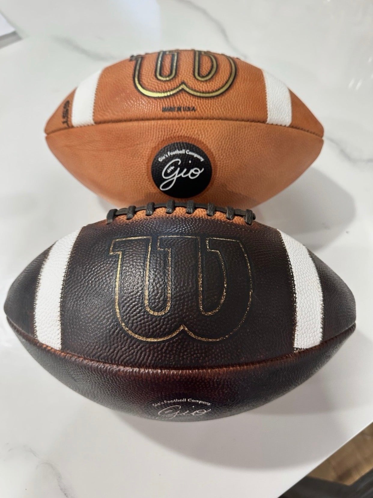 New!! Game Prepped & Tacked Wilson GST Football (Gio’s football Co Logo)